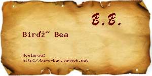 Biró Bea névjegykártya