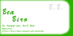 bea biro business card